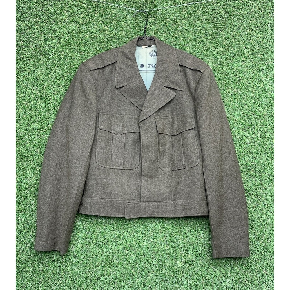 WWII U.S. Army 2 Pocket Wool Enlisted Uniform Jacket Armored Tanker EXC 38L Ike